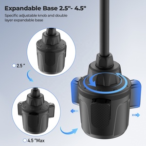 Soporte para Teléfono Móvil para Coche ESEEKGO CH-12, Soporte para Teléfono Móvil con Ventosa ABS, Base Expandible Ajustable y Estable, Soporte Giratorio de 360 Grados - Product Image 6