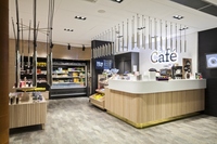 Bakery showcase Wooden Storage Counter Ice Cream Yogurt Kiosk Shop Coffee Shop Design OEM