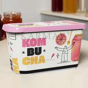 Helado de Tiramisú Congelado, Gelato, 1.3 Litros, 1.2 Cuartos de Galón, Recipientes de Plástico Reutilizables para Congelador con Tapas IML - Product Image 5