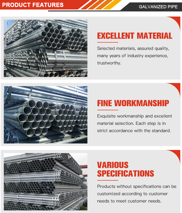 Support Custom Steel Round Pipe Industrial Pipe Hanger Scaffolding Pipe