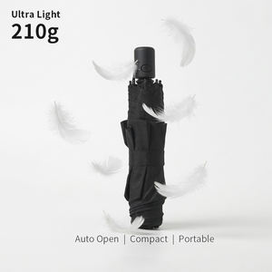 Paraguas Plegable de Negocios Resistente al Viento de 19 Pulgadas*6k, Apertura Automática, Súper Ligero, Fácil de Cerrar, Plegable para la Lluvia, para Promoción - Product Image 1