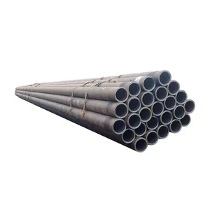 Tubo de tubería de acero al carbono negro soldado con ERW, tubo personalizado de fábrica de 5L, ASTM, A106, SCH, 40, Sch80, Sch160, ST52, Q345B, ST37