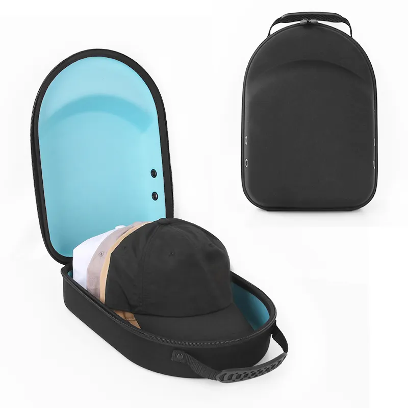 Özel çanta Eva köpük sert şapka taşıyıcı durumda taşınabilir fermuar taşıma seyahat kap çanta için beyzbol şapkası doruğa kap
