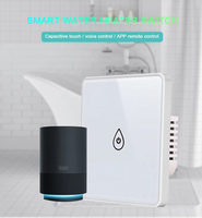 Interrupteur intelligent Wi-Fi TYSH standard UE pour chaudière, panneau en verre trempé, courant max. 10A, compatible Google Alexa pour la maison intelligente Alexa