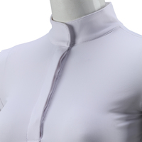 Chemise d'équitation estivale douce pour femme, avec maille perforée respirante à la taille, sous-vêtement d'équitation, vêtements d'équitation pour femme