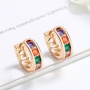 Custom <strong>Cheap</strong> <strong>Jewelry</strong> Manufacture <strong>Supplies</strong> Delicate Cubic Zirconia Mini Ear huggies Earrings for Women - Product Image 4