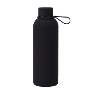 500ml Stainless Steel Insulated Cup <b>Small</b> Mouth Handle Portable Rubber Material Water Bottle Outdoor Sports Customizable Design - Product Image 3