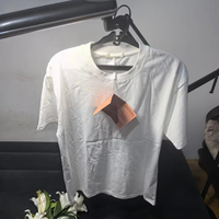 Camiseta de Marca al por Mayor 2026, Camiseta de Hombre con Pedrería, Camiseta de Algodón Bordada Personalizada, de Alta Calidad, Resistente al Agua