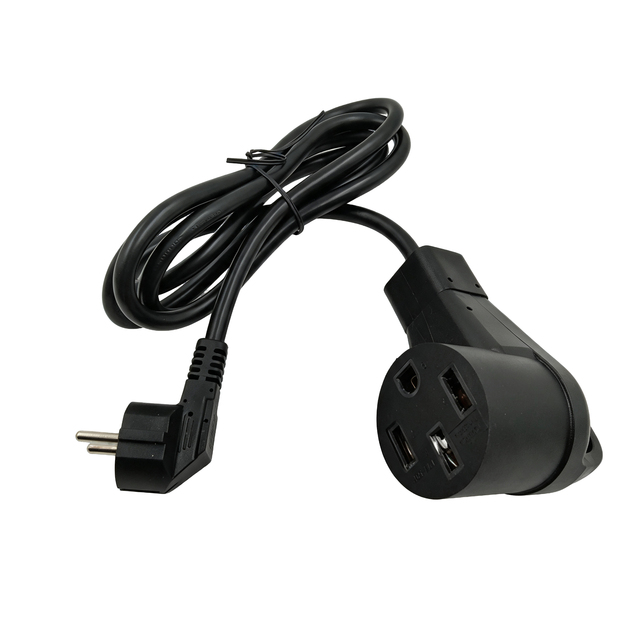 16A 250V 14AWG SJTW 3C Power Cable, Schuko Plug to NEMA 14-50R Socket Adapter Cord for EV Charging
