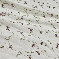 Chemises, robes, jupes mi-longues, pantalons, longues robes pour femmes en tissu brodé de sequins floraux en coton à texture bambou