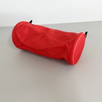 Étui à crayons cylindrique en tissu Oxford 600D, pochette compacte légère à fermeture éclair avec languettes latérales pour les étudiants et le bureau