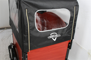Best-seller 100% Housse de pluie en tissu polyester recyclé imperméable et écologique pour vélo cargo - Product Image 4