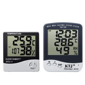 Termohigrómetro Digital KTJ TA218B con Reloj y Memoria de Máxima y Mínima Temperatura para Uso en el Hogar y la Oficina - Product Image 1