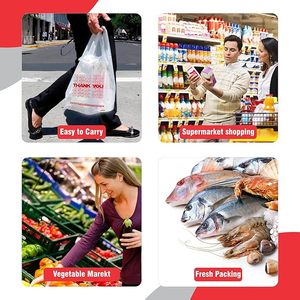 Nhà máy trực tiếp biểu tượng tùy chỉnh Áo thun túi nhựa Cảm ơn bạn Poly túi bao bì cho siêu thị - Product Image 4