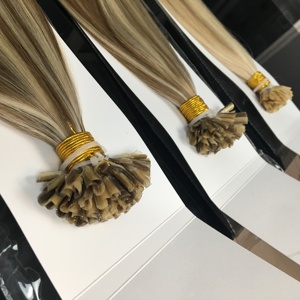 Jasmine Beauty Ombre Keratin Tip 100% Natural Hair Extensions flat tips Raw Double Drawn Flat tip Remy Human hair extensions - Product Image 3
