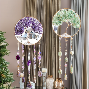 Décoration suspendue en cristal <span class=keywords><strong>Arbre</strong></span> <span class=keywords><strong>de</strong></span> <span class=keywords><strong>Vie</strong></span> 7 Chakras, <span class=keywords><strong>attrape</strong></span>-soleil arc-en-ciel pour la guérison, le yoga et la décoration intérieure - Vente en gros - Product Image 4