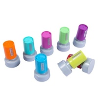 Prêt à expédier boîtier de timbre Flash coloré 25mm rond petit tampon Flash