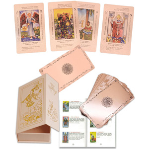 Baraja de Cartas del Tarot de Arte Moderno ZS Fantasy, con Estampado en Lámina Dorada Rosa, Acabado Brillante, Esquinas Cuadradas, Cartas de Lectura Espiritual, Caja de Cartón - Product Image 5