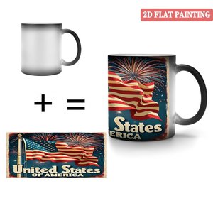 Heat Press DIY Blank <b>Ceramic</b> Mug Frosted Black 11oz Color Changing <b>Cup</b> - Product Image 4