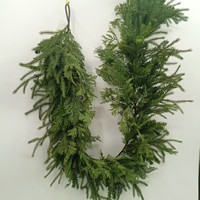 Guirlande de Noël personnalisée en pin et cyprès mélangés, décoration de guirlande de Noël