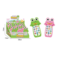 Vente en gros de jouets éducatifs en plastique interactifs pour enfants, jouets pour téléphone portable, animaux de dessin animé, grenouille, canard, lapin