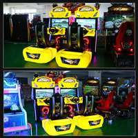 Machine de jeu de voitures de course à deux joueurs, Center de jeu d'arcade à pièces