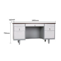 Table de bureau en acier commerciale de bureau avec le bureau de poste de travail de bureau de stockage