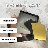 Kartu Logam Mini NFC Hybrid Tahan Air 13.56MHz dengan Chip 1K untuk Hotel & Kontrol Akses (Hitam Matte Emas/Perak)