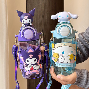 ขวดน้ำซานริโอ้ มายเมโลดี้สำหรับเด็กพร้อมหลอด แก้วพลาสติกพกพาสำหรับเด็กผู้หญิงไปโรงเรียน 500 มล. - Product Image 2