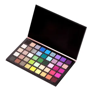 Blush de pó de alto brilho para sombra de olhos, disco multifuncional de 45 cores, maquiagem personalizada para marcas próprias europeias e americanas