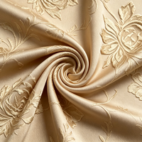 Tissu Jacquard Brocart 100% Polyester de Qualité Supérieure, Écologique, Anti-Boulochage, Confortable et Respirant, Largeur 58/60 pouces, pour Vêtements de Détente