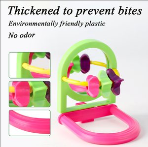 Pájaro de juguete loro con una estación de espejo poste roer juguetes aburrimiento - Product Image 4