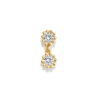 ROXI S925 Argent, Boucles d'oreilles clous délicates pour femmes, en cristal et zircon, pour piercing de cartilage