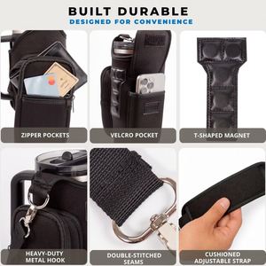 Factory Wholesale Magnetic Sports Workout Sling Bottle Holder <b>Pouch</b> Magnetic Gym Bag <b>Water</b> Bottle Bag With Shoulder Strap - Product Image 6