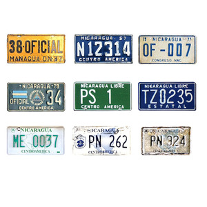 Placa de Matrícula <span class=keywords><strong>Personalizada</strong></span> de Sublimación Directa de Fábrica, Placa de Matrícula con Número de Matrícula de Nicaragua - Product Image 2