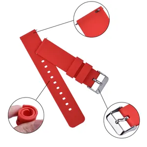 JUELONG Competitive Soft Silicone Uhren armband 14 16 18 20 21 22 24 Wasserdichtes Silikonkautschuk-Uhren armband