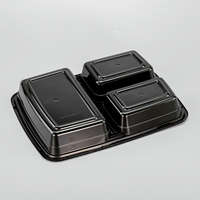 Vente en gros 2 3 compartiments pp plastique déjeuner boîte à bento jetables à emporter congélateur conteneurs pour préparation de repas forts
