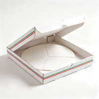 Boîte à pizza rigide en carton ondulé biodégradable, finition mate, impression personnalisée, qualité alimentaire, pour pizzeria, à emporter et livraison