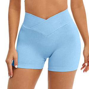 Shorts de Yoga de Verano para <span class=keywords><strong>Mujer</strong></span>, Sin Costuras, de Spandex/Nylon, Efecto Push-Up, Elásticos en Cuatro Direcciones, para Correr, <span class=keywords><strong>Ciclismo</strong></span> y Fitness al Aire Libre - Product Image 1
