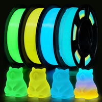 Filament d'imprimante 3D arc-en-ciel qui brille dans le noir, filament PLA lumineux, 1,75 mm, filament d'impression 3D compatible avec la plupart des imprimantes FDM, 1 kg (2,2 lb)