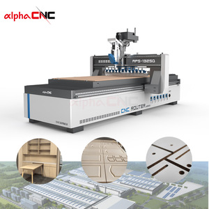 Mesin <span class=keywords><strong>Router</strong></span> <span class=keywords><strong>CNC</strong></span> Alpha ATC Otomatis Kecepatan Tinggi 1325 untuk Ukiran Kayu MDF, Produksi Pintu, Kabinet, dan Furnitur - Product Image 1