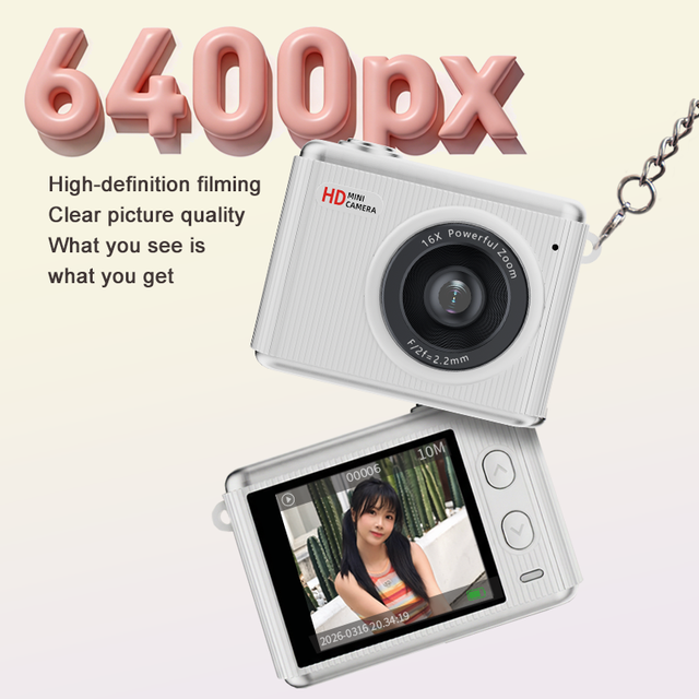 New 2.5K Digital Camera for Vlogging 64MP 1.4 Inch IPS Screen 16X Zoom Student Pocket Camcorder Travel School