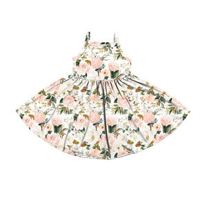 BQ-526-XXM Vestido de Verano para Niñas, Estilo Nuevo, Estampado Personalizado, Sin Mangas, Casual, con Gran Falda Rodada - Product Image 2