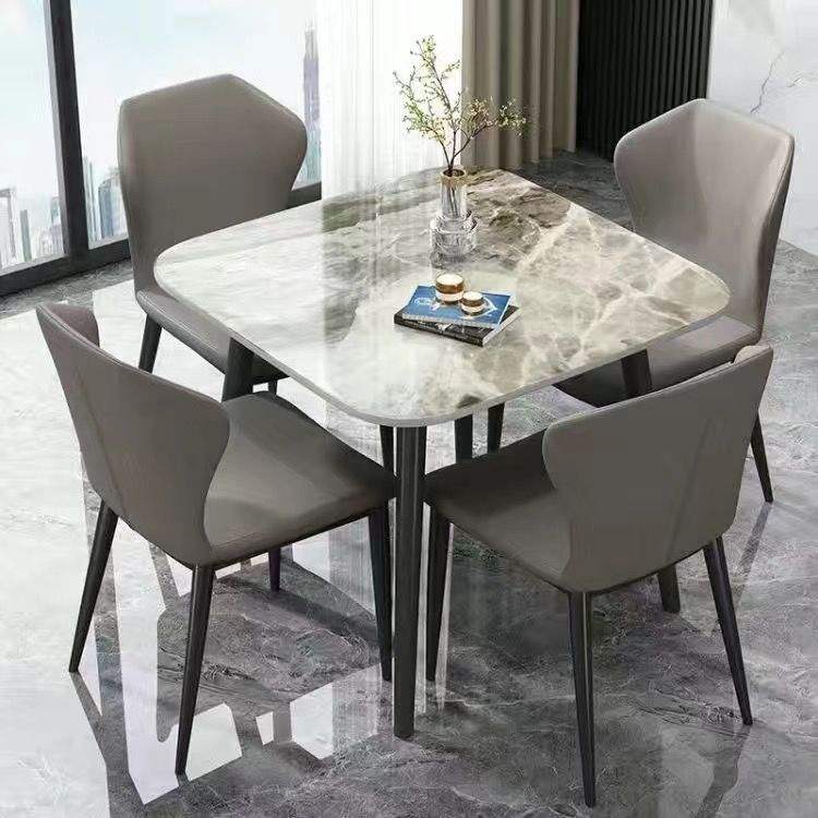 Grey chair, Italian grey slate table [gloss finish]