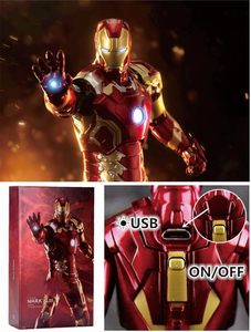 Nouveauté 2026 ZT ZD Toys Marvel Luminous Iran Man MK43 Figurines d'<span class=keywords><strong>action</strong></span> <span class=keywords><strong>LED</strong></span> à l'échelle 1/10 18cm/7in Nombreux accessoires Figurine d'<span class=keywords><strong>action</strong></span> de collection - Product Image 2
