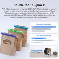 Filament d'imprimante 3D PLA+ personnalisable de 1,75 mm, 1 kg, haute résistance, précision +/- 0,02 mm, compatible avec Bambu, Creality, Elegoo, AnyCubic