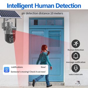 Solar Powered <strong>Security</strong> <strong>Camera</strong> Wholesale Ubox App 4G Dual Lens WiFi Night Vision with <strong>Battery</strong> for Outdoor - Product Image 3