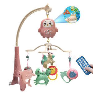 Móvil musical popular <span class=keywords><strong>para</strong></span> <span class=keywords><strong>cuna</strong></span> de bebé con juguetes colgantes, control remoto, de plástico, ecológico, con proyección y campana <span class=keywords><strong>para</strong></span> cama - Product Image 1
