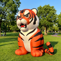Tigres gonflables personnalisés en forme de dessin animé du fabricant – Accessoires décoratifs d'extérieur épaissis pour centres commerciaux et places publiques