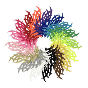 Apliques de encaje de poliéster bordados de colores al por mayor para decoración de vestidos, parches de costura para ropa DIY, mercería al por mayor - Product Image 1